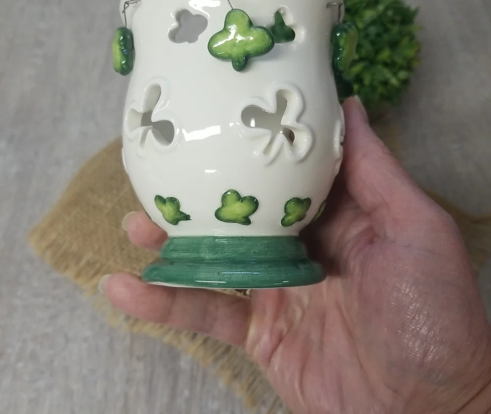 Whimsical Shamrock Candle Holder